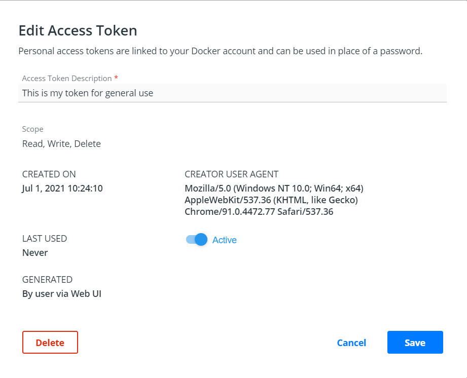 Modify Token